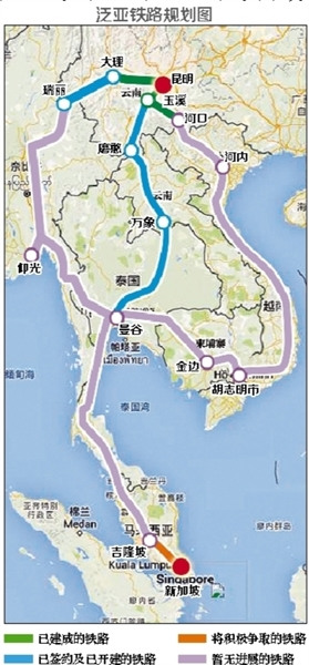 中國密集布局東南亞鐵路 日本是最大對手(圖)